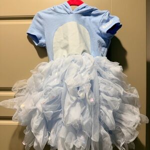 Bluey girls dress with tutu skirt and hood with face and ears
